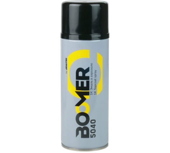 Boomer 5040 black gloss Краска аэрозольная 1К , цвет: черный глянцевый, 0,4 л